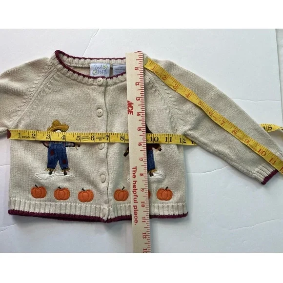 Y2K 2nd Step Fall Tan Scarecrow Pumpkin
Cardigan button Sweater 12M - Picture 10 of 10